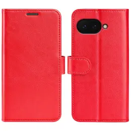  Google Pixel 9a Fodral Crazy Horse Läder Röd - Teknikhallen.se