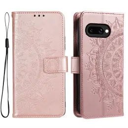  Google Pixel 9a Fodral Mandala Läder Roséguld - Teknikhallen.se