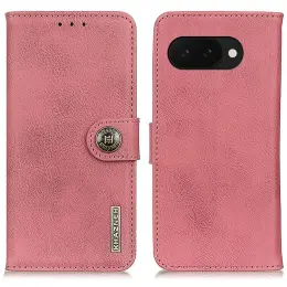 KHAZNEH KHAZNEH Google Pixel 9a Fodral Läder Rosa - Teknikhallen.se