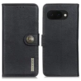 KHAZNEH KHAZNEH Google Pixel 9a Fodral Läder Svart - Teknikhallen.se