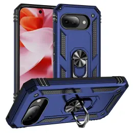  Google Pixel 9a Skal Shockproof Hybrid Ring Blå - Teknikhallen.se