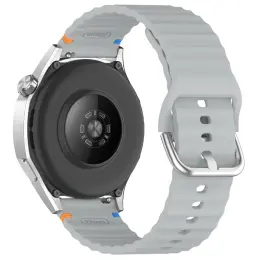  Klockarmband 20 mm Silikon Wave Design Grå - Teknikhallen.se