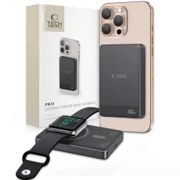 Tech-Protect Tech-Protect 5000 mAh MagSafe Powerbank LifeMag Svart - Teknikhallen.se
