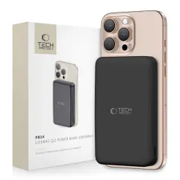 Tech-Protect Tech-Protect 10000 mAh Qi2 MagSafe Powerbank LifeMag Svart - Teknikhallen.se
