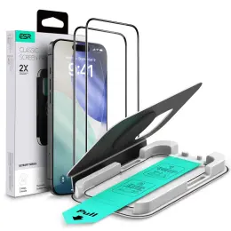 ESR ESR iPhone 17 / 16 Pro 2-PACK Skärmskydd UltraFit Härdat Glas Transparent - Teknikhallen.se