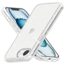  iPhone 17e / 16e Skal Glitter Shockproof Transparent - Teknikhallen.se
