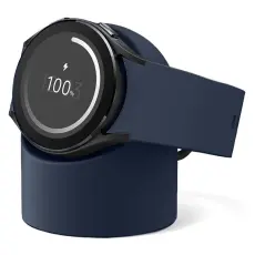  Samsung Galaxy Watch 5/5 Pro/6/7/FE Silikon Stativ M&ouml;rk Bl&aring; - Teknikhallen.se