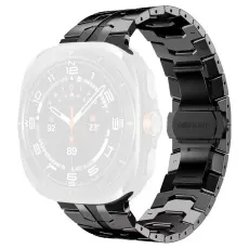  Galaxy Watch Ultra (2025) / 47 mm Armband Metall Svart - Teknikhallen.se