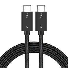  1m Thunderbolt 5 Kabel USB-C 240W 8K / 60Hz PD Svart - Teknikhallen.se