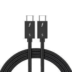  2m Thunderbolt 5 Kabel USB-C 240W 8K / 60Hz PD Svart - Teknikhallen.se