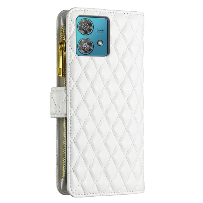 Bild 6,  Motorola Edge 40 Neo 5G Fodral Multifunktionell Diamond Vit - Teknikhallen.se