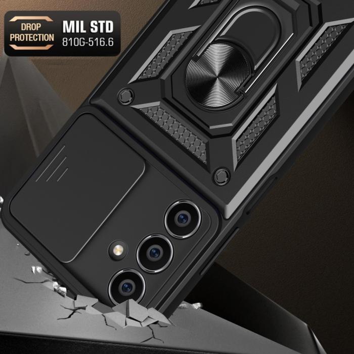 Bild 2,  Samsung Galaxy S23 FE Skal CamShield Ring Hybrid Silver - Teknikhallen.se