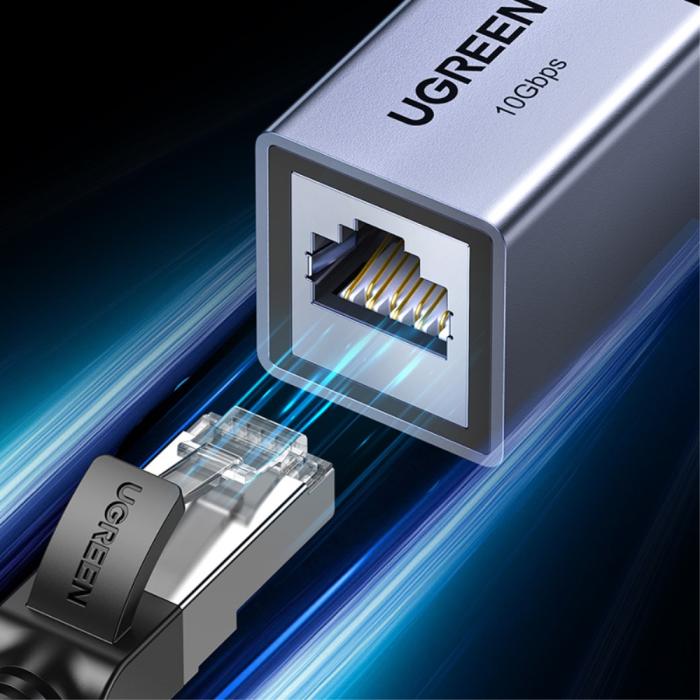 Bild 4, UGREEN UGREEN Cat8-Cat5 RJ45 Nätverksadapter 10Gbit/s Blå - Teknikhallen.se