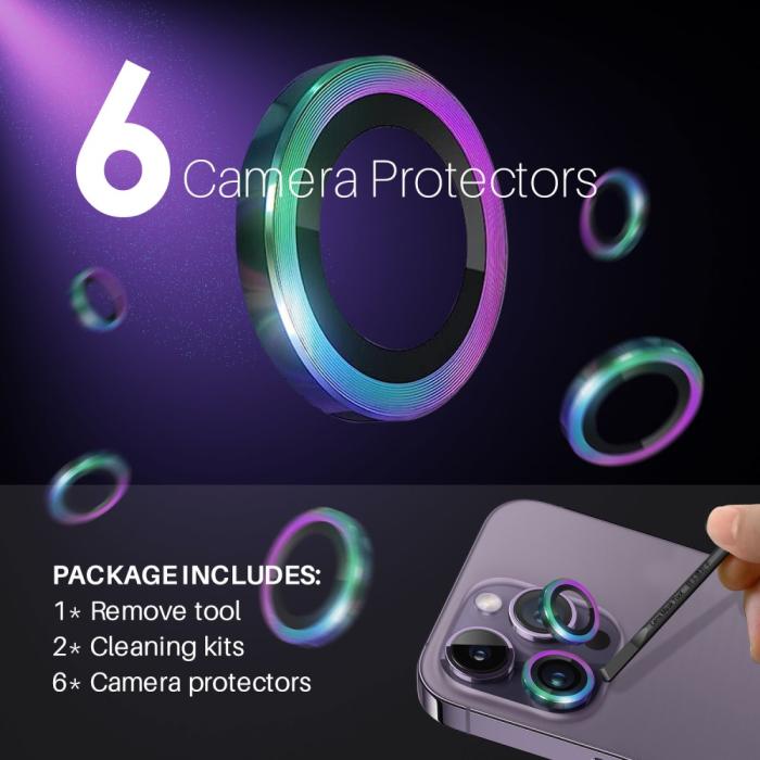 Bild 3, NORTHJO NORTHJO iPhone 14 Pro/Pro Max/15 Pro/Pro Max Linsskydd 2-PACK Fade - Teknikhallen.se