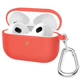  AirPods 3 Skal Silikon Med Krok Röd - Teknikhallen.se