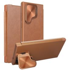 NILLKIN NILLKIN Galaxy S24 Plus Fodral Qin L&auml;der Cam Kickstand Brun - Teknikhallen.se