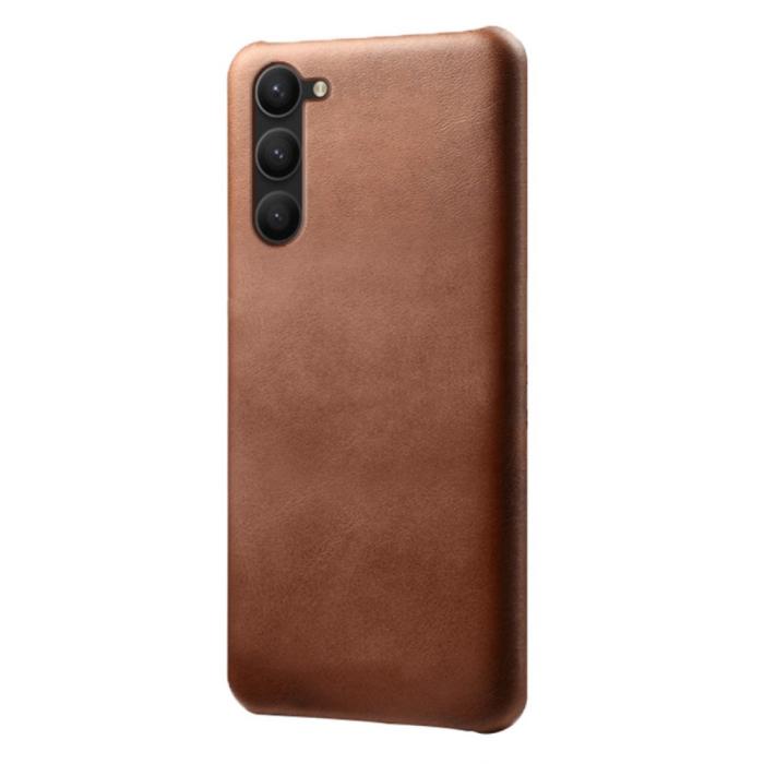 Bild 2,  Samsung Galaxy S24 Plus Läderbelagt Skal Brun - Teknikhallen.se