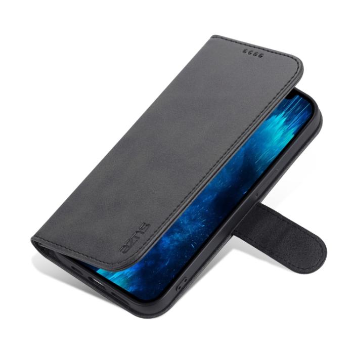 Bild 6, AZNS AZNS iPhone 14 Pro Fodral Läder Svart - Teknikhallen.se