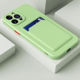  iPhone 14 Skal TPU Med Kortfack Matcha Grön - Teknikhallen.se