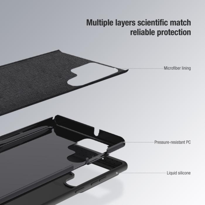 Bild 6, NILLKIN NILLKIN Galaxy S23 Ultra Skal CamShield Soft Silicone Grå - Teknikhallen.se