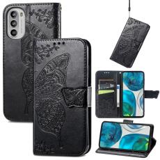  Motorola Moto G52/G82 Fodral Fj&auml;ril Tryck Svart - Teknikhallen.se