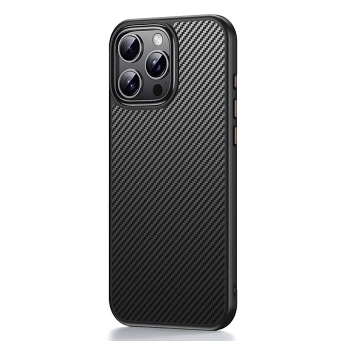 Bild 2,  iPhone 16 Pro Skal MagSafe Kolfiber Textur Svart - Teknikhallen.se