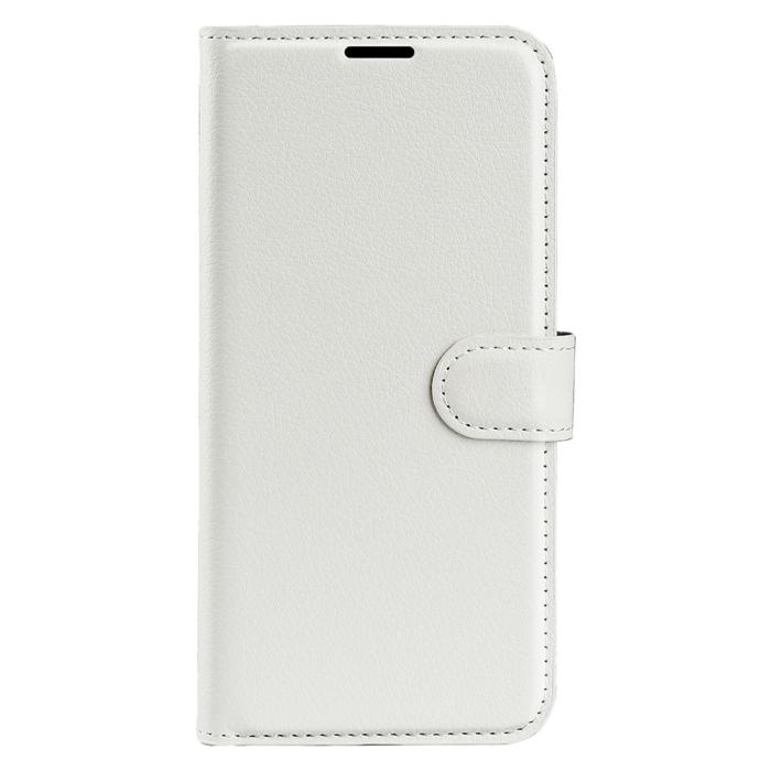 Bild 5,  Samsung Galaxy S25 Plus Fodral Litchi Läder Vit - Teknikhallen.se