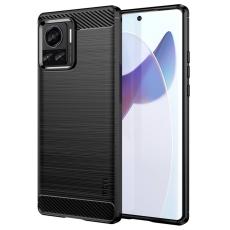 MOFI MOFI Motorola Edge 30 Ultra 5G Skal Borstad St&aring;l Textur Svart - Teknikhallen.se