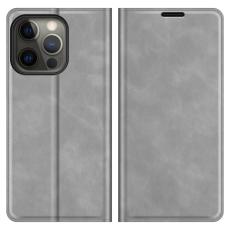  iPhone 13 Pro - Skin Touch Flip Fodral - Gr&aring; - Teknikhallen.se