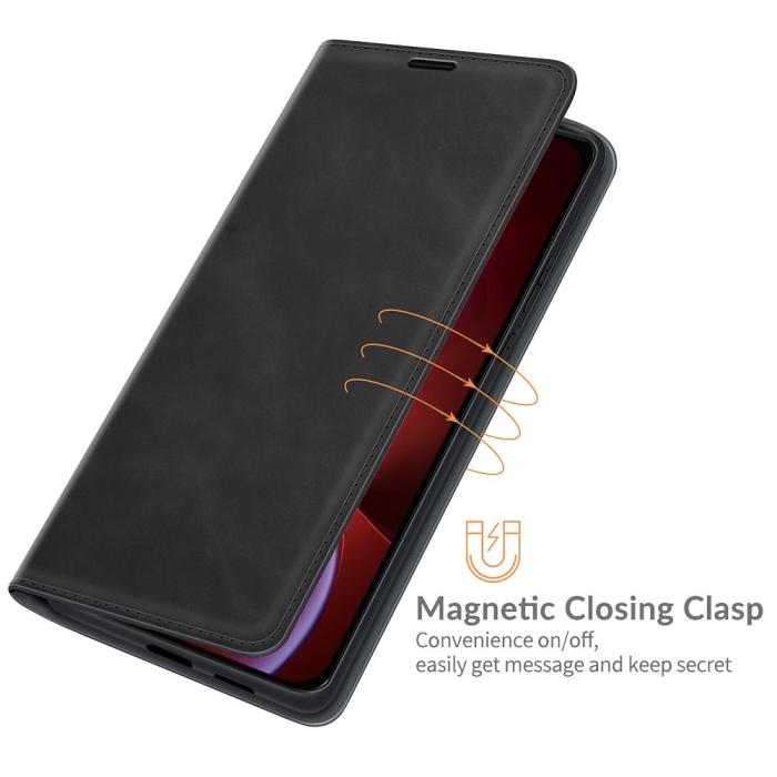 Bild 3,  iPhone 13 Pro - Skin Touch Flip Fodral - Svart - Teknikhallen.se