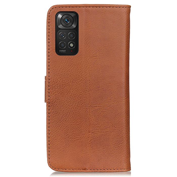 Bild 3, KHAZNEH KHAZNEH Xiaomi Redmi Note 11 4G Fodral Läder Brun - Teknikhallen.se