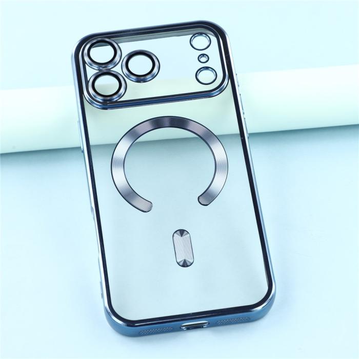 Bild 6,  iPhone 17 Pro Skal MagSafe Electroplated TPU Blå - Teknikhallen.se