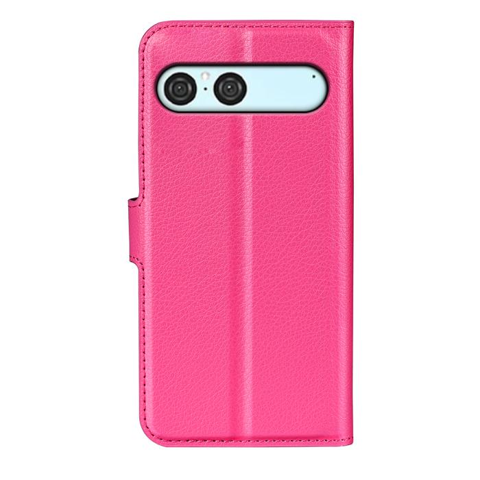 Bild 3,  Sony Xperia 10 VII Fodral Litchi Läder Rosa - Teknikhallen.se