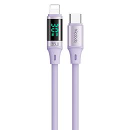 MCDODO Mcdodo 36W 1.8m PD USB-C - Lightning LED Silikon Kabel Lila - Teknikhallen.se