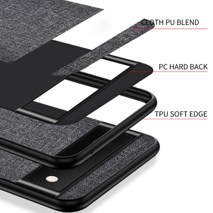 Bild 4,  Google Pixel 8 Skal Tygmönstrat Hybrid Svart - Teknikhallen.se