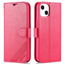 AZNS AZNS iPhone 15 Fodral L&auml;der Rosa/R&ouml;d - Teknikhallen.se