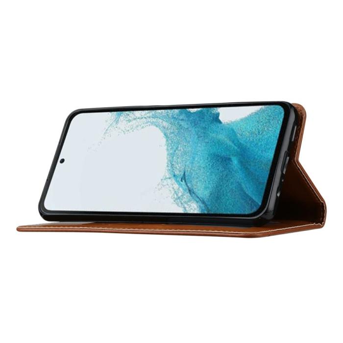 Bild 3,  Samsung Galaxy S25 Fodral Flip Läder Med Kortficka Svart - Teknikhallen.se