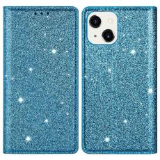  iPhone 15 Fodral Flip Glitter Bl&aring; - Teknikhallen.se