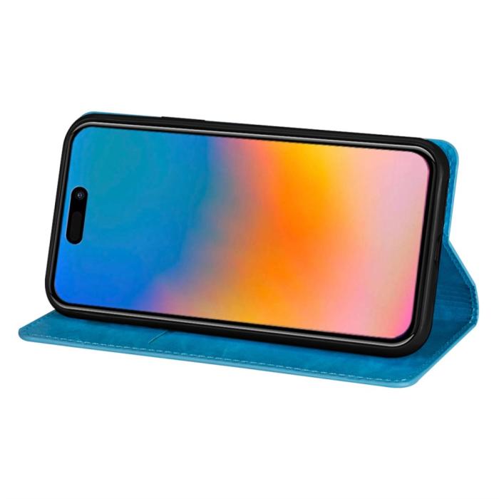 Bild 2,  iPhone 15 Fodral Flip Glitter Blå - Teknikhallen.se