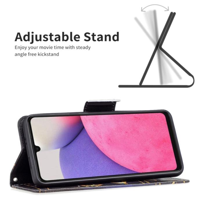 Bild 4,  Samsung Galaxy A33 5G Fodral Med Tryck Guld Fjäril - Teknikhallen.se