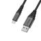 OtterBox OtterBox Premium 1m Lightning - USB-A Kabel Nylonflätad Svart - Teknikhallen.se
