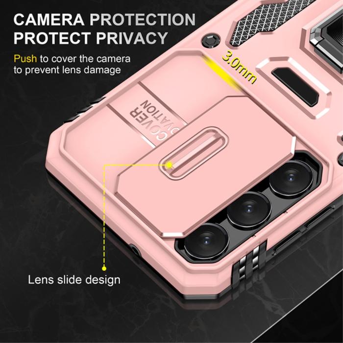 Bild 5,  Samsung Galaxy S23 Plus Skal Ring CamShield Roséguld - Teknikhallen.se
