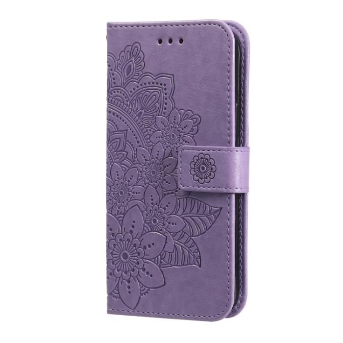Bild 2,  iPhone 14 Fodral Mandala Blomma Lila - Teknikhallen.se