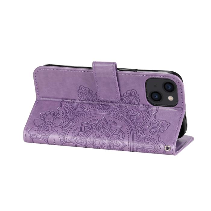 Bild 5,  iPhone 14 Fodral Mandala Blomma Lila - Teknikhallen.se