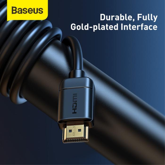 Bild 6, BASEUS Baseus 5m 4K HD HDMI - HDMI Kabel Svart - Teknikhallen.se