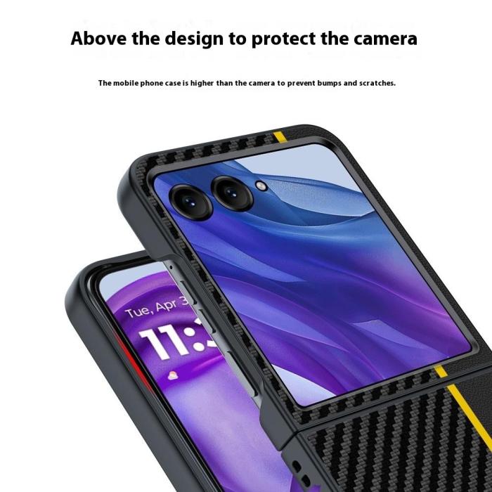 Bild 6,  Motorola Razr 60 Ultra Skal Kolfiber Textur Svart - Teknikhallen.se