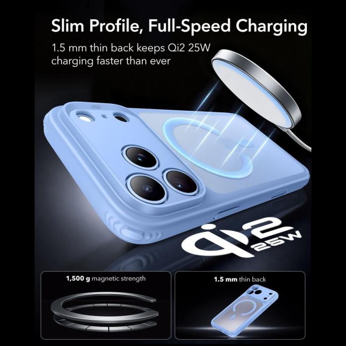 Bild 5, ESR ESR iPhone 18 Pro Max / 17 Pro Max Skal MagSafe Frostad Hybrid - Teknikhallen.se