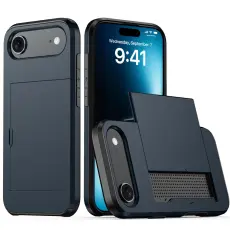  iPhone Air Skal Hybrid Med Kortfack Bl&aring; - Teknikhallen.se