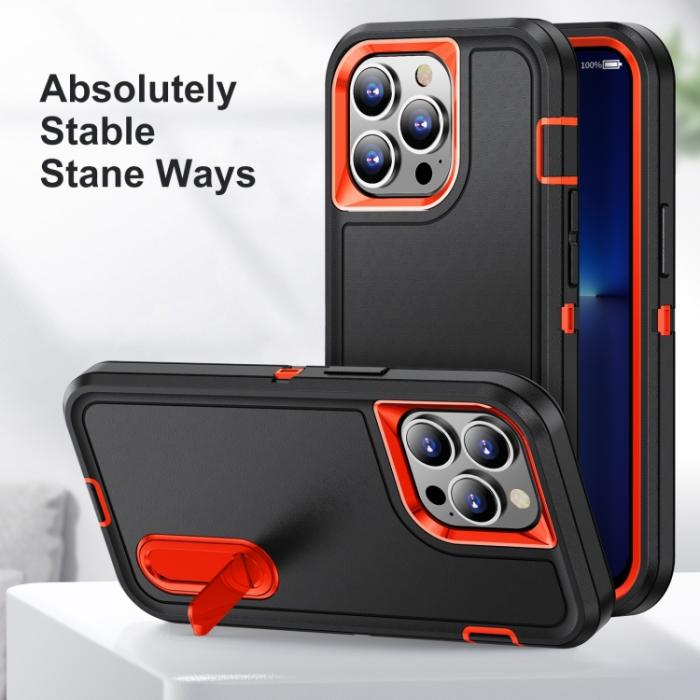 Bild 2,  iPhone 14 Pro Max Skal 3in1 Shockproof Xtreme Svart/Orange - Teknikhallen.se