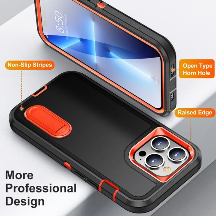 Bild 3,  iPhone 14 Pro Max Skal 3in1 Shockproof Xtreme Svart/Orange - Teknikhallen.se
